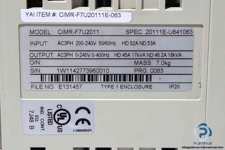 yaskawa-CIMR-F7U20111E-063-ac-frequency-drive-(new)-(carton)-7