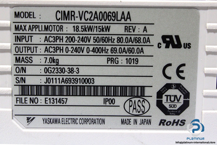 yaskawa-CIMR-VC2A0069LAA-ac-frequency-drive-(new)-(carton)-5
