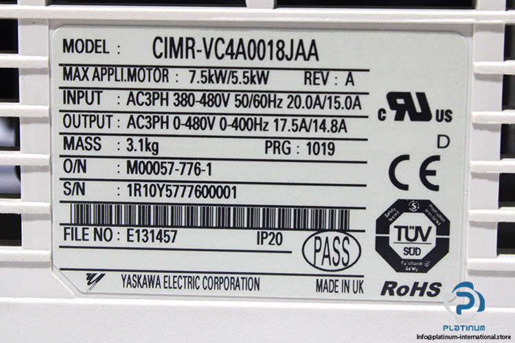 yaskawa-CIMR-VC4A0018JAA-ac-frequency-drive-(new)-(carton)-4