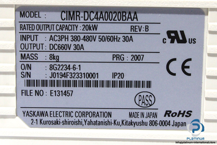 yaskawa-CIMR-DC4A0020BAA-regenerative-converter-unit-(new)-7