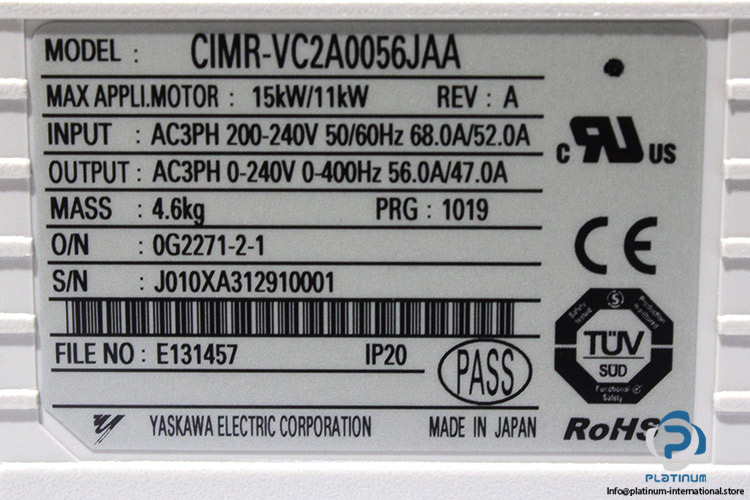 yaskawa-CIMR-VC2A0056JAA-ac-frequency-drive-(new)-(carton)-5