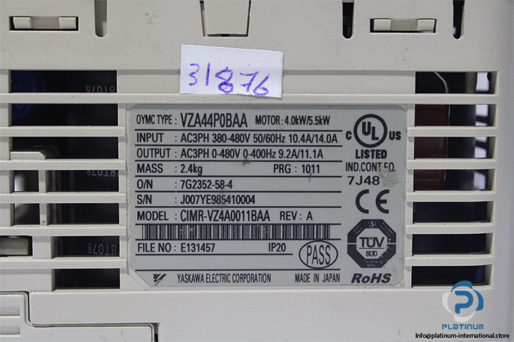 yaskawa-CIMR-VZ4A0011BAA-ac-frequency-drive-(used)-4