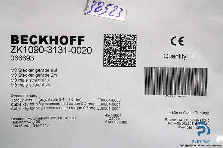 beckhoff-ZK1090-3131-0020-connection-cable-(New)-3