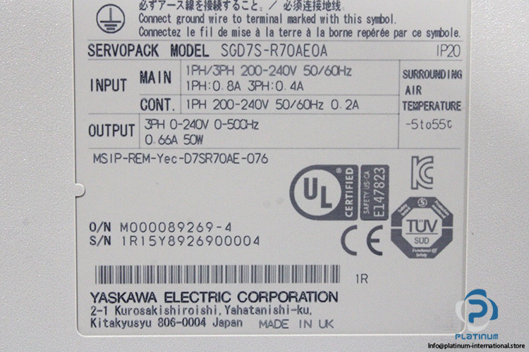 yaskawa-SGD7S-R70AE0A-servo-drive-(New)-5