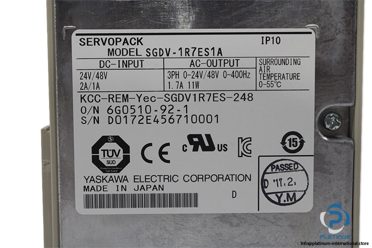 yaskawa-SGDV-1R7ES1A-servo-drive-(New)-4