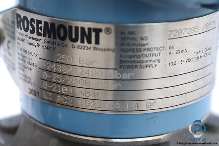rosemount-3051L3AC2TD22AAL4Q4-differential-pressure-transmitter-(Used)-3