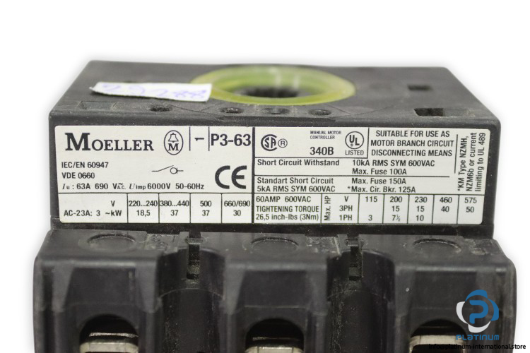 moeller-P3-63-main-switch-(Used)-1