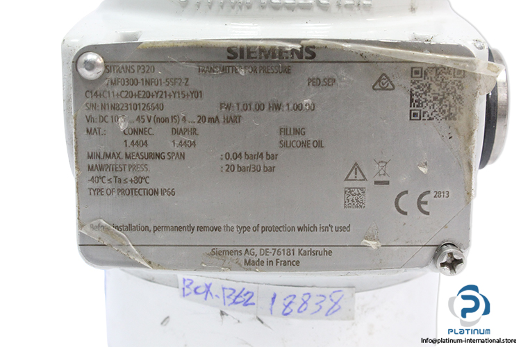 Siemens-7mf0300-1nf01-5sf2-z-pressure-transmitter(used)-3