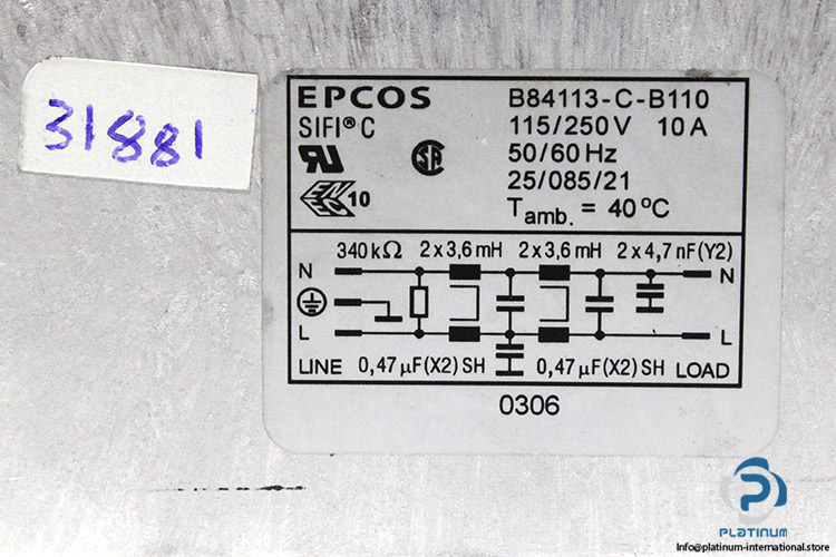 epcos-B84113-C-B110-power-line-filter-(used)-4