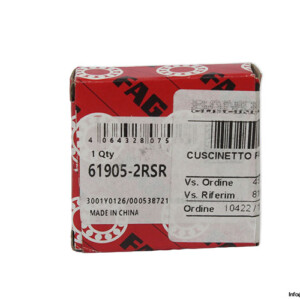 FAG 61905-2RSR Deep Groove Ball Bearing