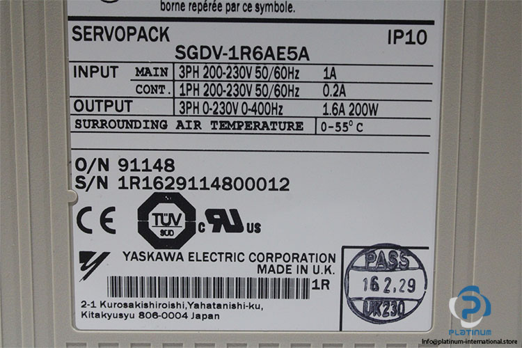 yaskawa-SGDV-1R6AE5A-servo-drive-(New)-5