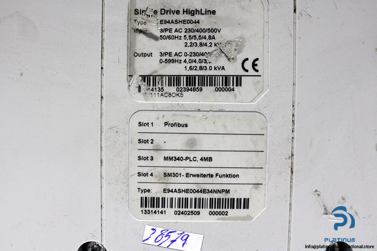 lenze-E94ASHE0044-single-servo-inverter-drive-(Used)-5