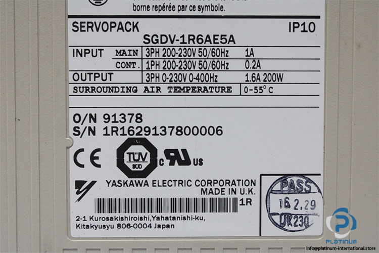 yaskawa-SGDV-1R6AE5A-servo-drive-(New-without-Cartoon)-5