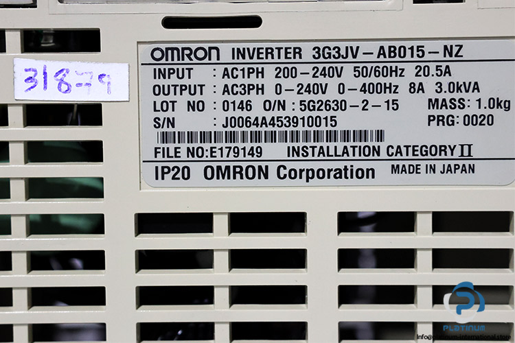 omron-3G3JV-AB015-NZ-compact-simplified-inverter-(used)-3