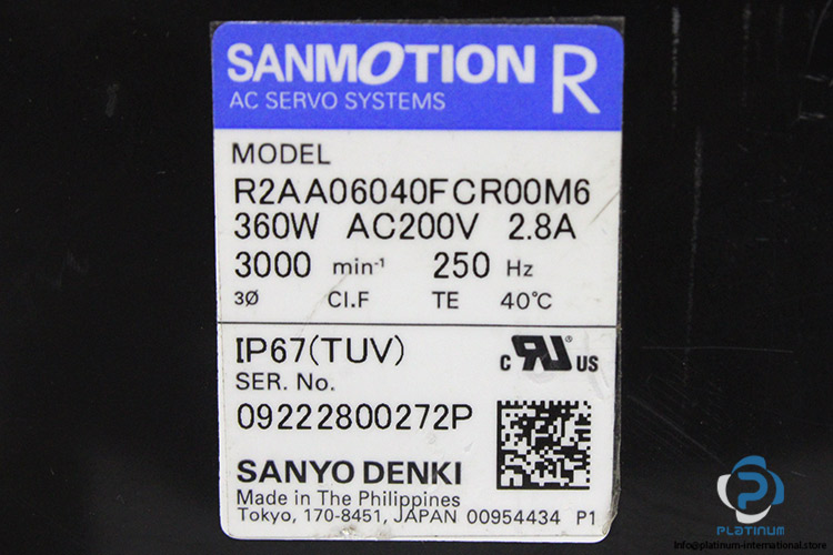 sanyo-denki-R2AA06040FCR00M6-ac-servo-motor(used)-4